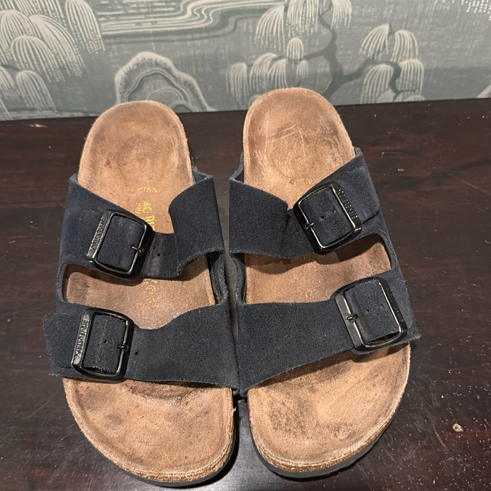 Black Suede Birkenstock Arizonas Sz 40
